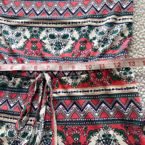 Michael Lauren Pink Blue Printed Romper XS - Picture 8 of 9